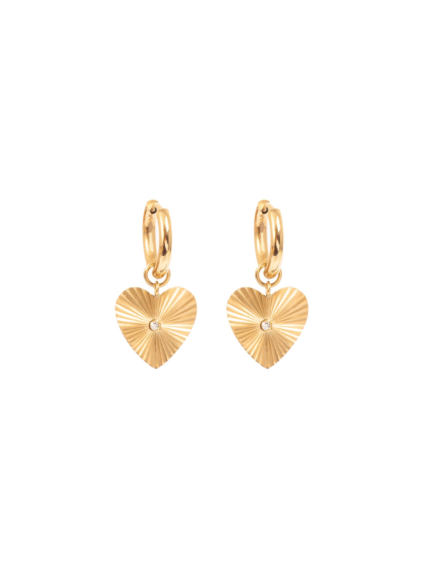 Pure Steel Creole Heart Earrings by A&C Oslo