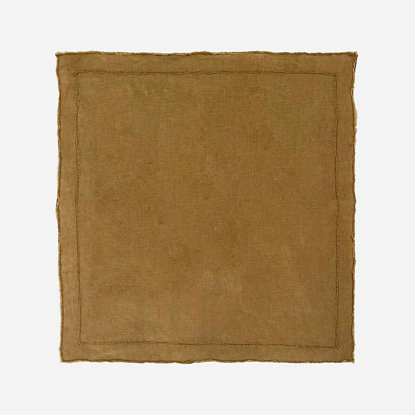 CC Interiors Set of 4 Old Gold 100% Linen Napkins