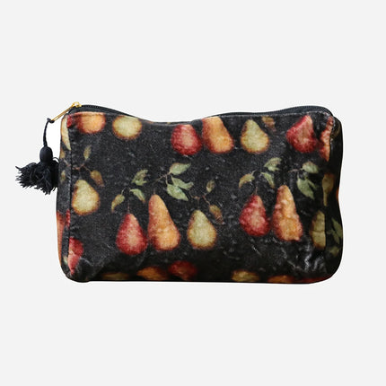 Raphael Vintaged Velvet Cosmetic Bag - Pears