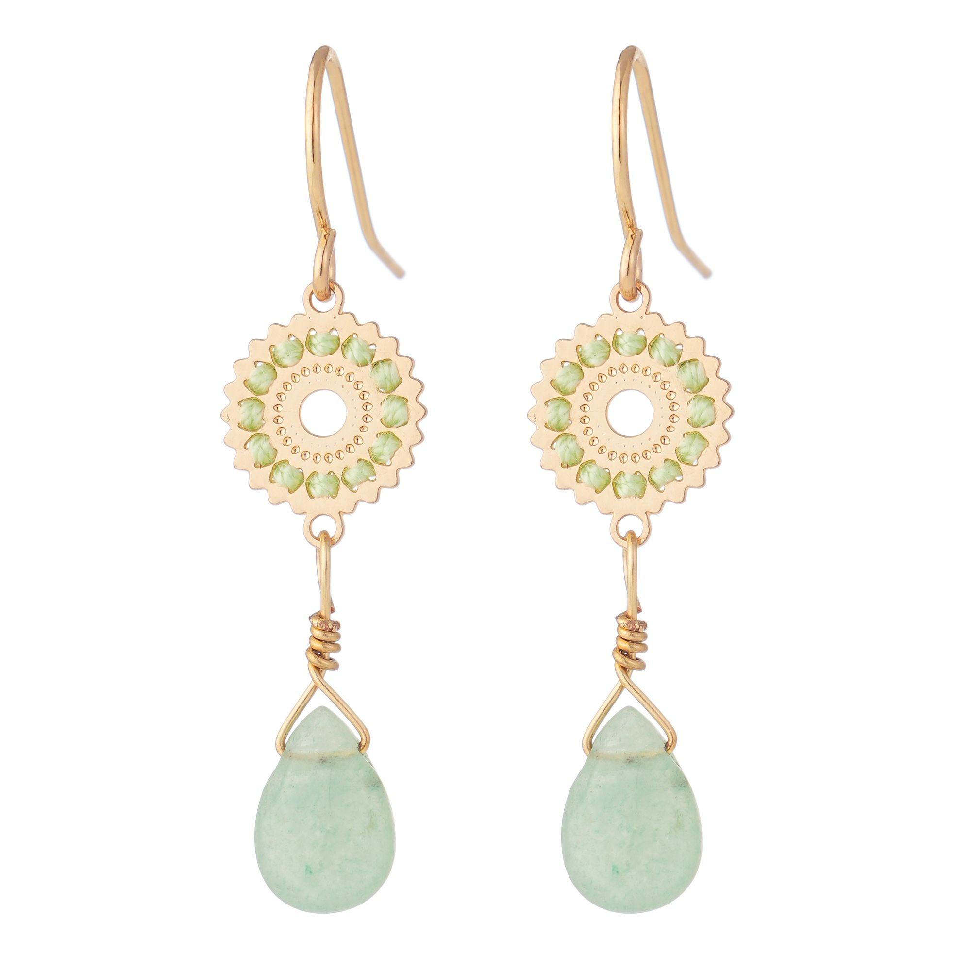 Byzantine Earrings Green