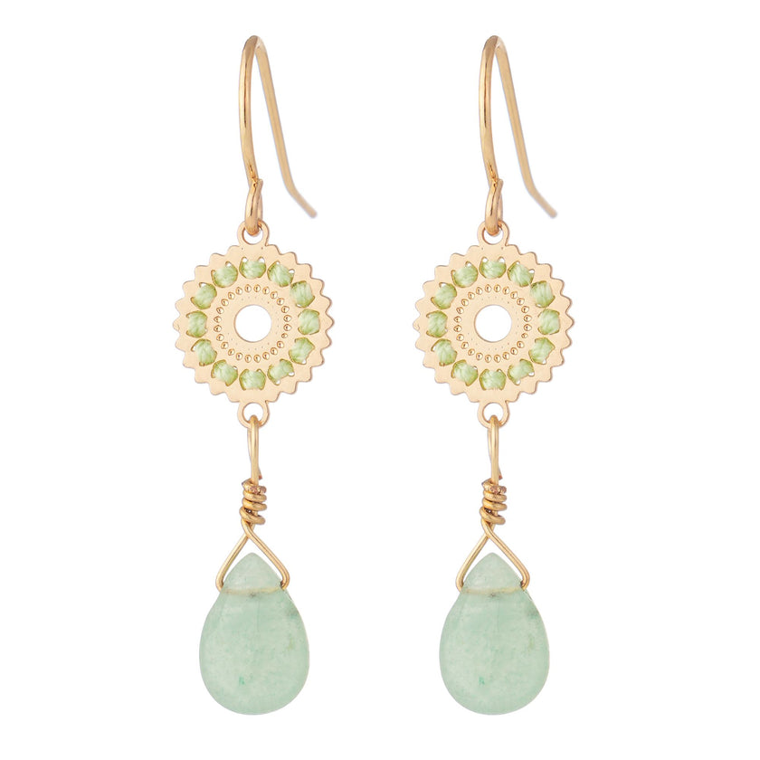 Byzantine Earrings Green