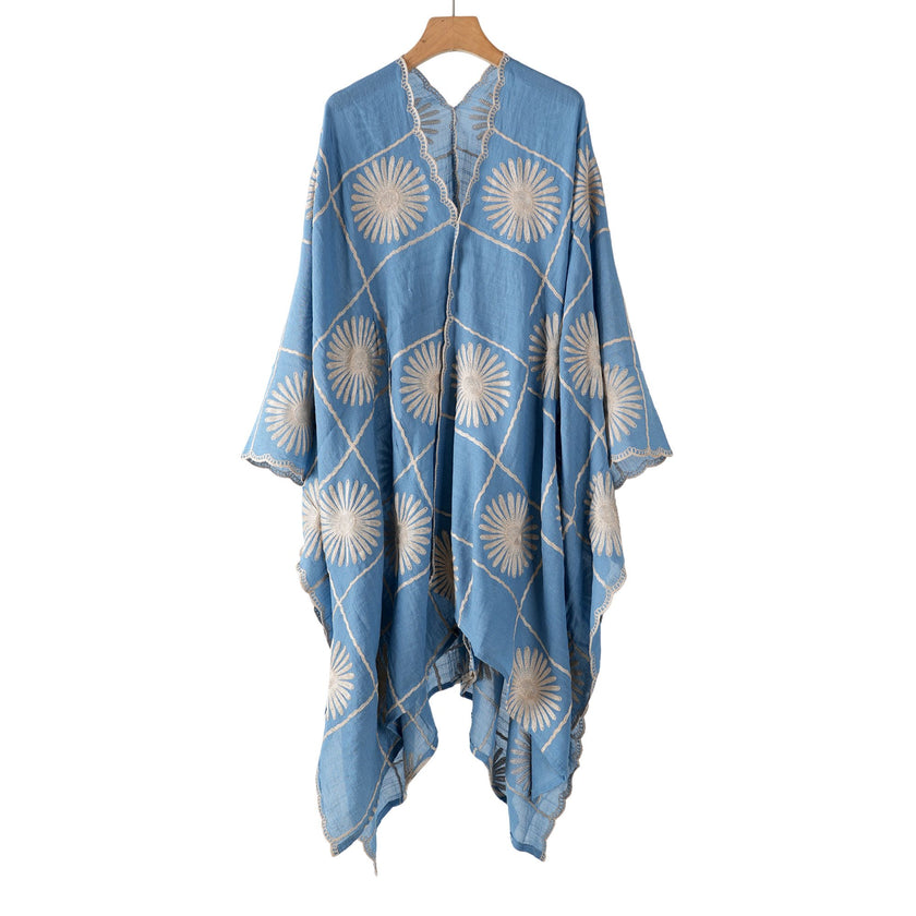 Beautiful Coverup Blue Flower