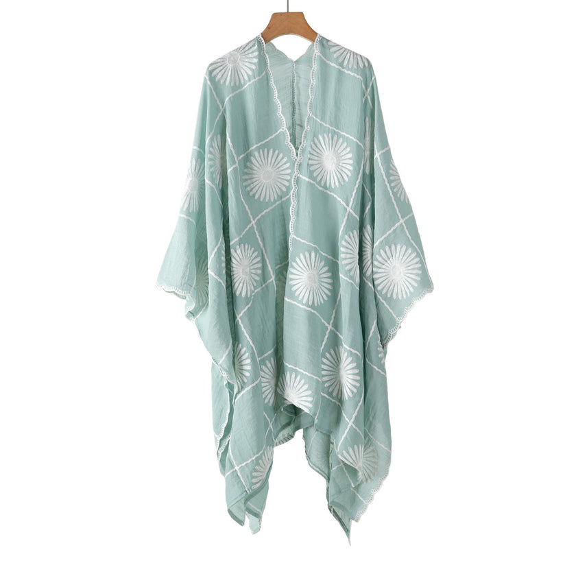 Beautiful Coverup Green Flower