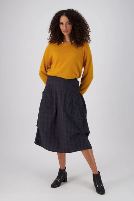 Milwaukee Textured Charcoal Skirt - Olga De Polga