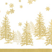 Gold Trees and Snowflakes Cocktail Napkins Pack of 20