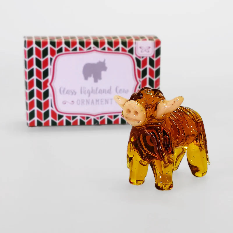 Artisan Glass Highland Cow