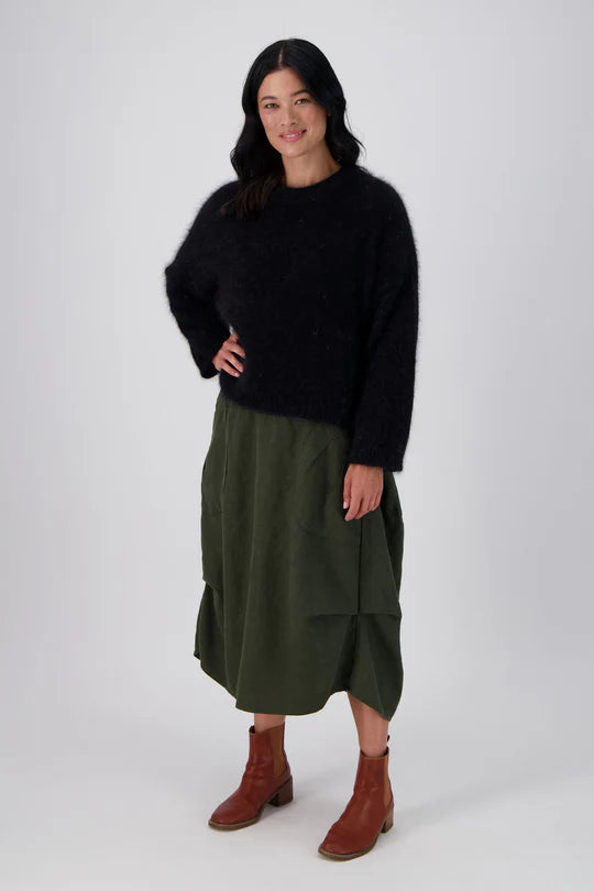 Milwaukee Fiesta Skirt Dark Khaki  - Olga De Polga