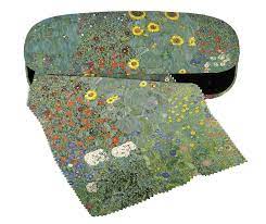 Bekking & Blitz Gustav Klimt Farm Garden Spectacle Case set with Cleaning Cloth
