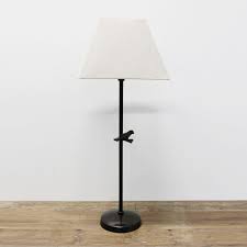 Bird Lamp with Linen Lampshade