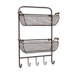 Mesh Wall Shelf with Hooks by French Country Collections