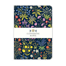 Catherine Rowe Medieval Floral A5 Gold Edged Notebook