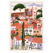 Torchon Bouchon Tea Towel - Village Provence