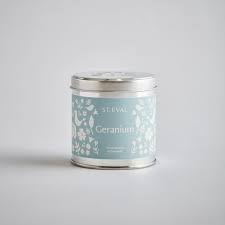 St Eval Geranium Candle in a Tin