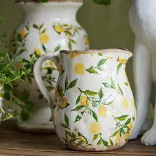 Botanical Lemon Jug by French Country Collections