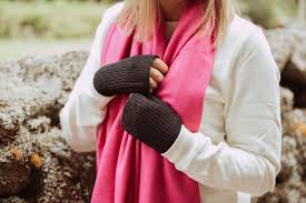 Stilen Lana FIngerless Gloves Chocolate