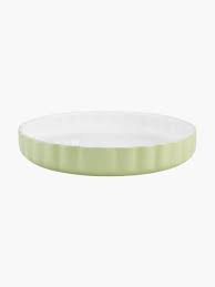 Casa Alegre Flan Dish Green/White 28cm