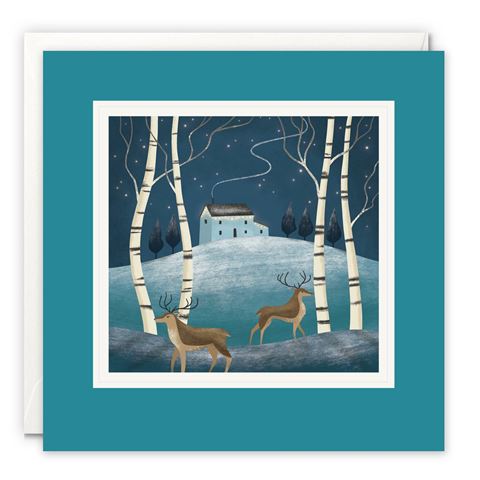 Deer In The Forest Christmas card
