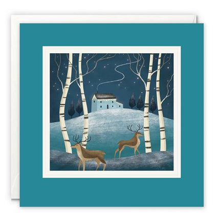Deer In The Forest Christmas card