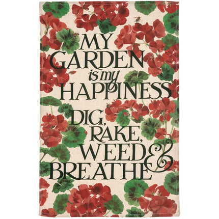 Emma Bridgewater Tea Towel - My Garden is my Happiness Geraniums