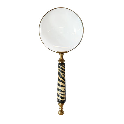 Magnifying Glass with Tiger Patterned Horn Handle
