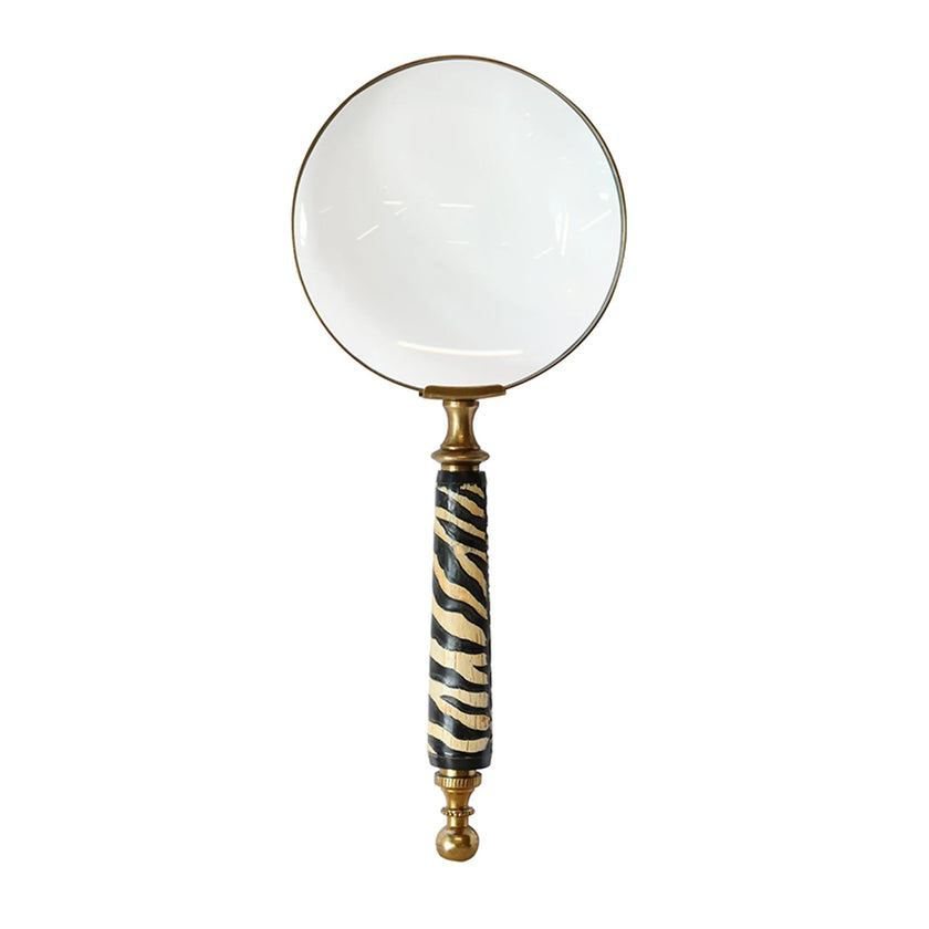 Magnifying Glass with Tiger Patterned Horn Handle