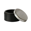Round Wooden Box with Metal Lid