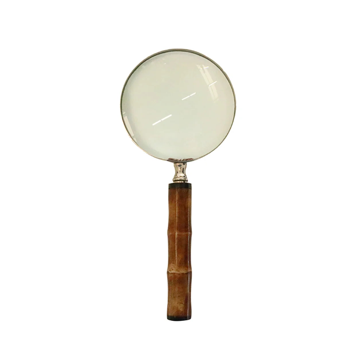 Magnifying Glass with Bone Handle - Nickel Finish
