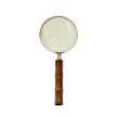 Magnifying Glass with Bone Handle - Nickel Finish