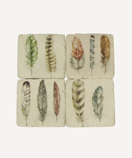 Feather Coasters by French Country Collections