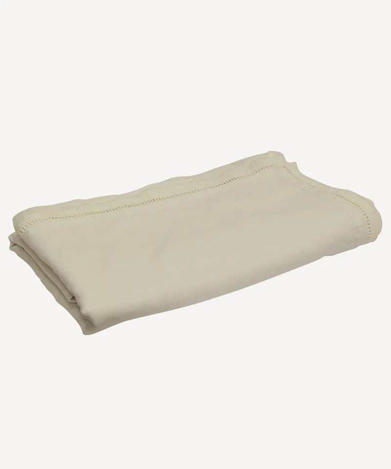Emmeline White Linen Tablecoth by French Country Collections