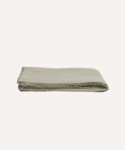 French Country Collections 100% Linen Bauble Tablecoth - Taupe