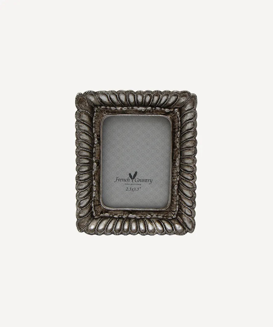 Fanned Rectangle  Frame Pewter Finish