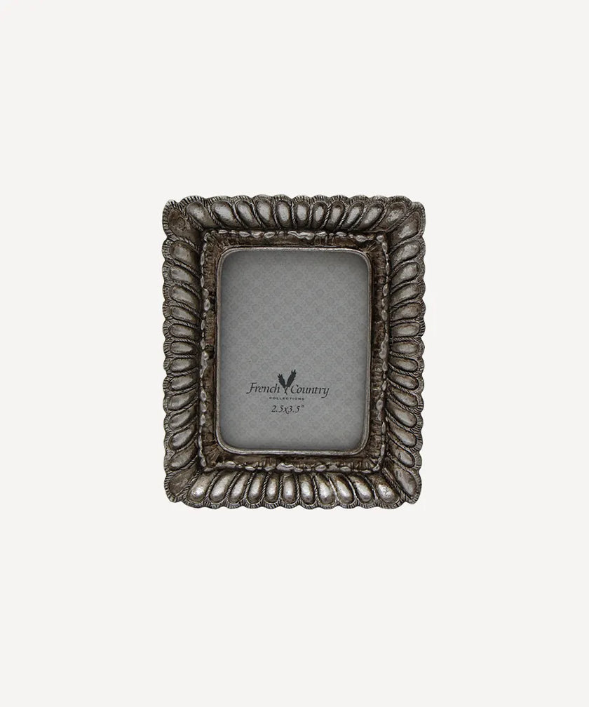 Fanned Rectangle  Frame Pewter Finish