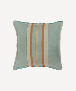 Herringbone Stripe Linen Cushion Cover Blue- French Country