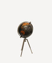 Small Black Globe On Tripod Stand by French Country Collections