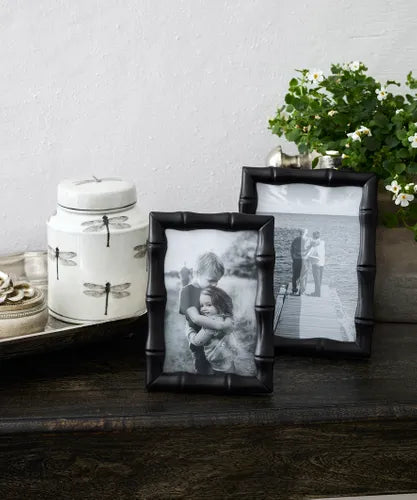 Faux Bamboo Black Photo Frame by French Country Collections
