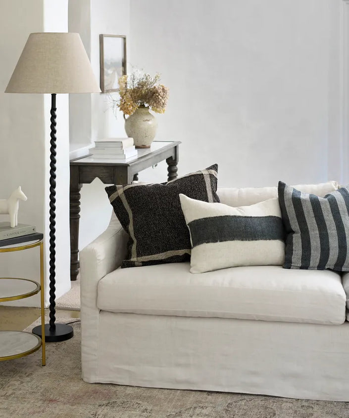 Fray Stripe Cushion by French Country Collections