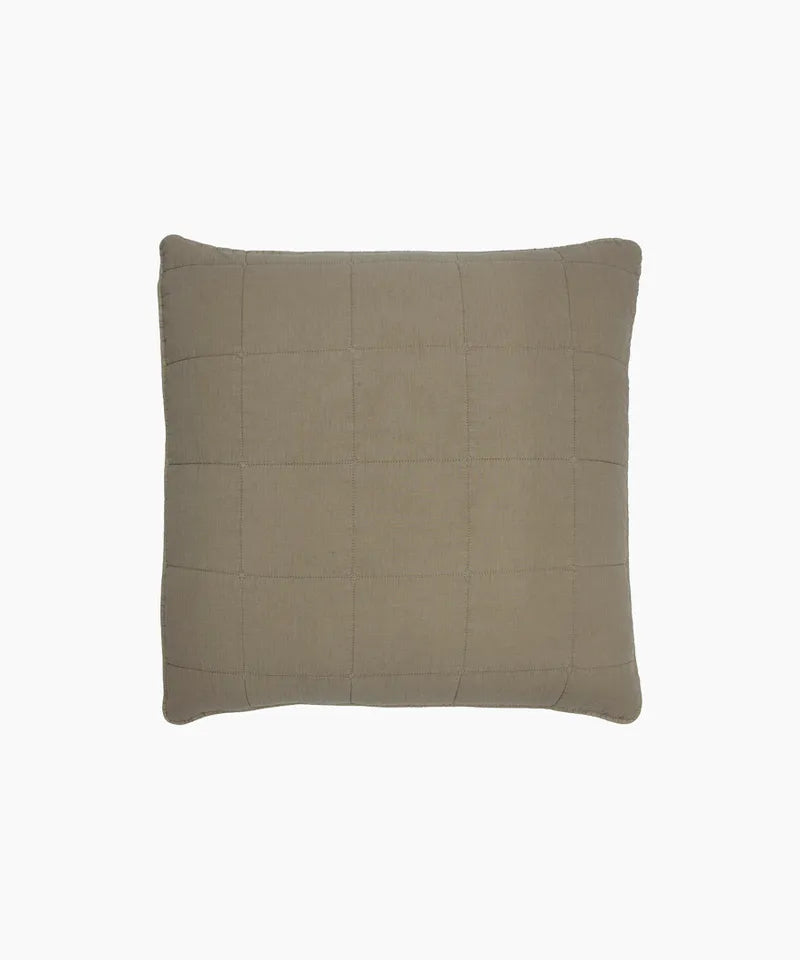 Freya Quilt and Euro Pillow Cases Set by French Country Collections - Small Taupe