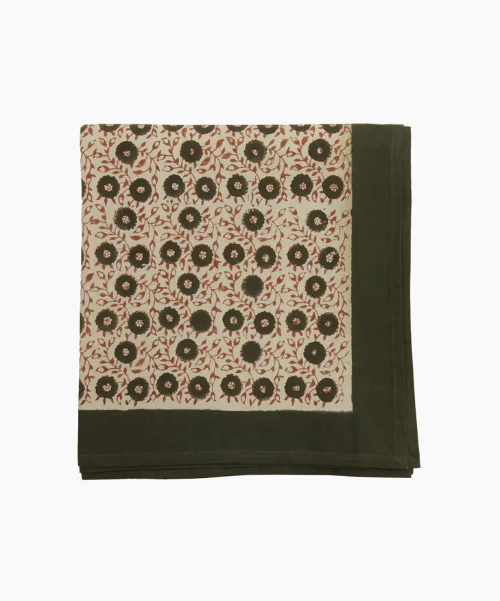 Odette Handblock Cotton Tablecloth Small