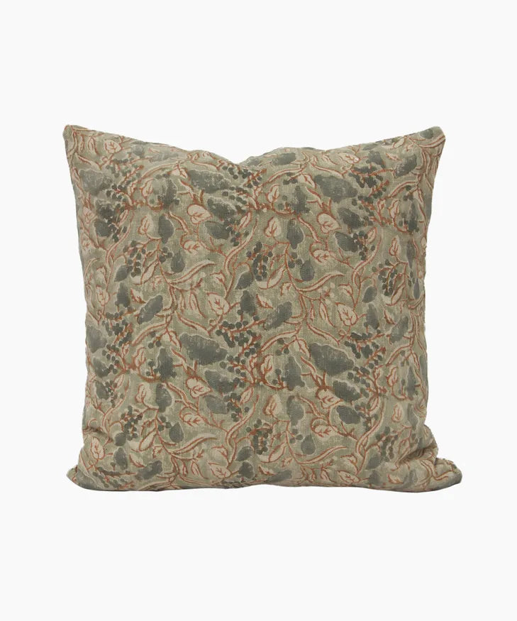 Amira Floral Handblock Cushion Cover