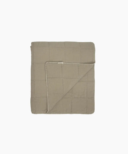 Freya Quilt and Euro Pillow Cases Set by French Country Collections - Small Taupe