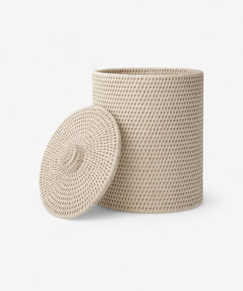 Geneva Waste Basket With Lid - French Country Collections