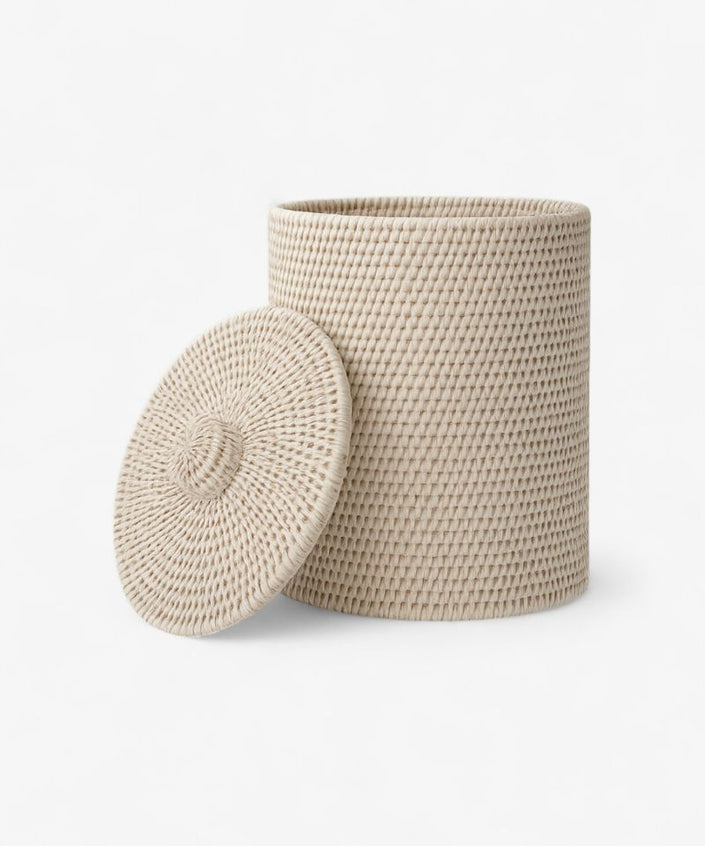 Geneva Waste Basket With Lid - French Country Collections