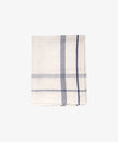 Plaid Cotton Linen Marine Blue Teatowel - French Country Collections