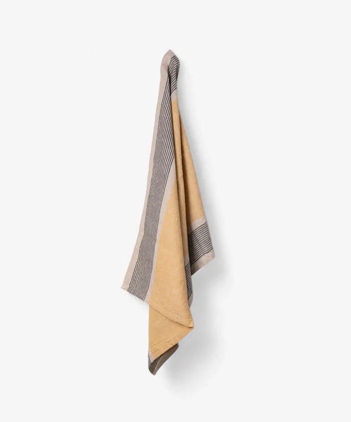 Striped Sides Curry Teatowel - French Country Collections
