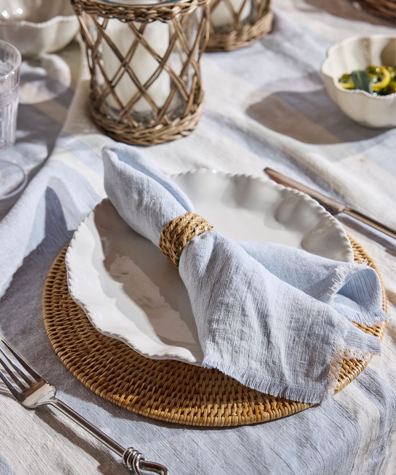 Linen Napkin Set of 4 - Pale Blue - French Country Collections