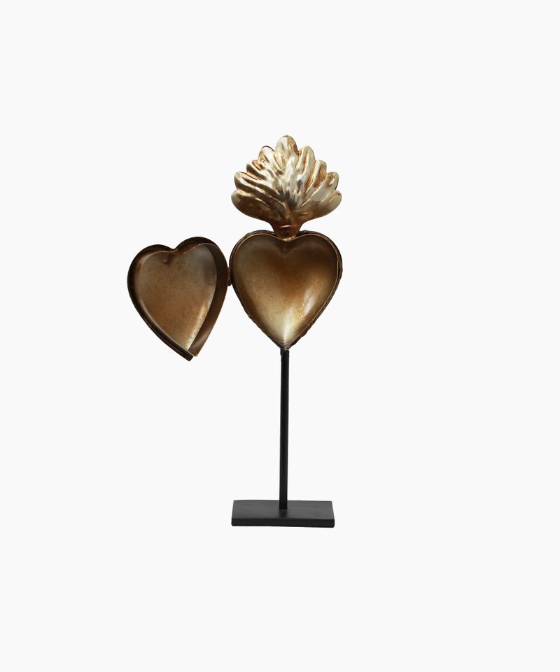 Milagro Heart Decor on Black Base