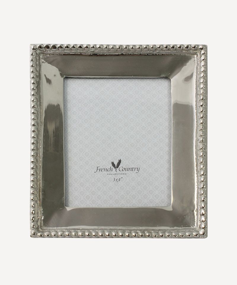 Beaded Nickel Photoframe 3 x 4.25