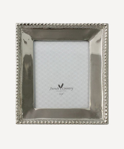 Beaded Nickel Photoframe 3 x 4.25
