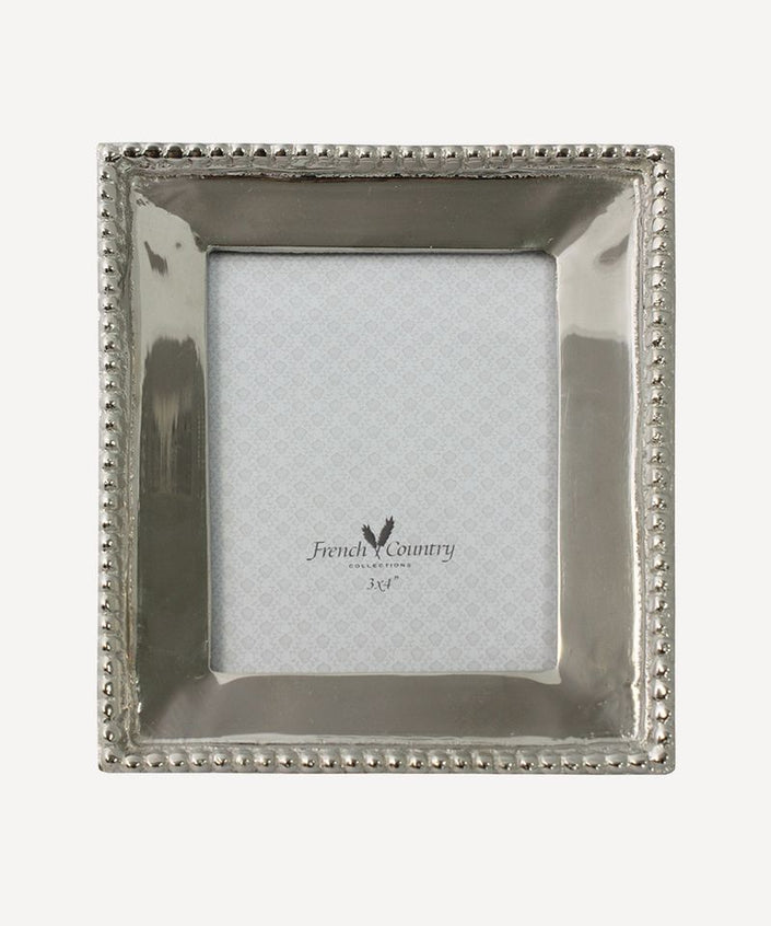 Beaded Nickel Photoframe 3 x 4.25